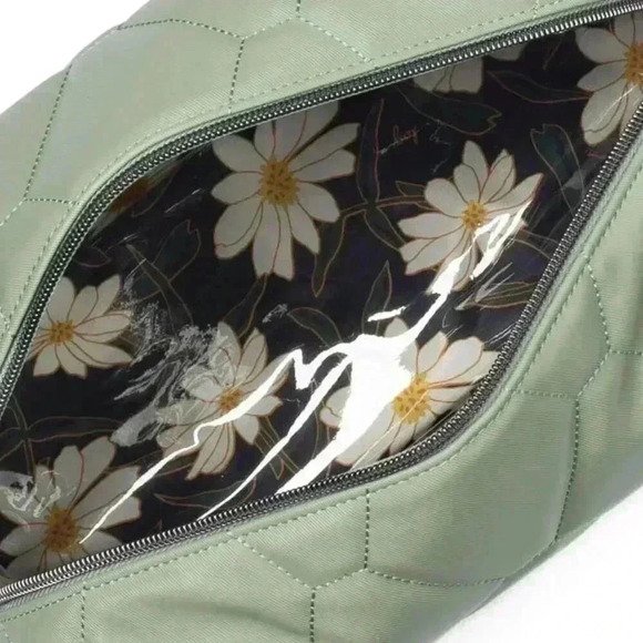 LUG Bumper Satin Luxe VL (Vegan Leather) Cosmetic Case / Toiletry Case in Sage - Picture 5 of 15